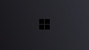 Windows 10 Minimalist Dark Logo on Black Background HD wallpaper