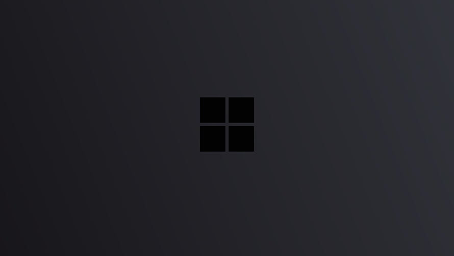 Windows 10 Minimalist Dark Logo on Black Background HD wallpaper
