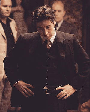 Al Pacino as Michael Corleone in a dark suit from The Godfather Part 2 HD phone wallpaper