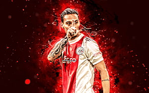 Antony in Ajax Kit with Red Neon Smoke Effect HD wallpaper