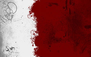Grunge Red and White Abstract Texture with Ornate Floral Border HD wallpaper