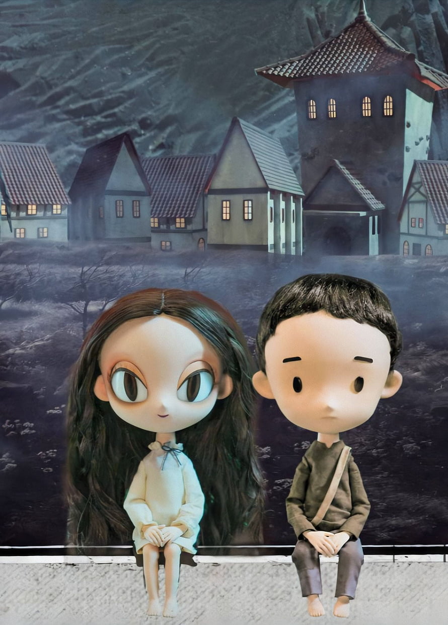It's Okay to Not Be Okay Korean Drama Character Dolls in Medieval Village Setting HD phone wallpaper
