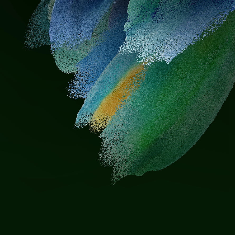 Samsung Galaxy S21 FE Abstract Watercolor Wallpaper with Blue and Green Brush Strokes HD phone wallpaper