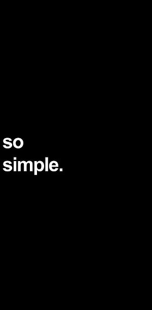 Minimalist Black AMOLED Wallpaper with White Text HD phone wallpaper