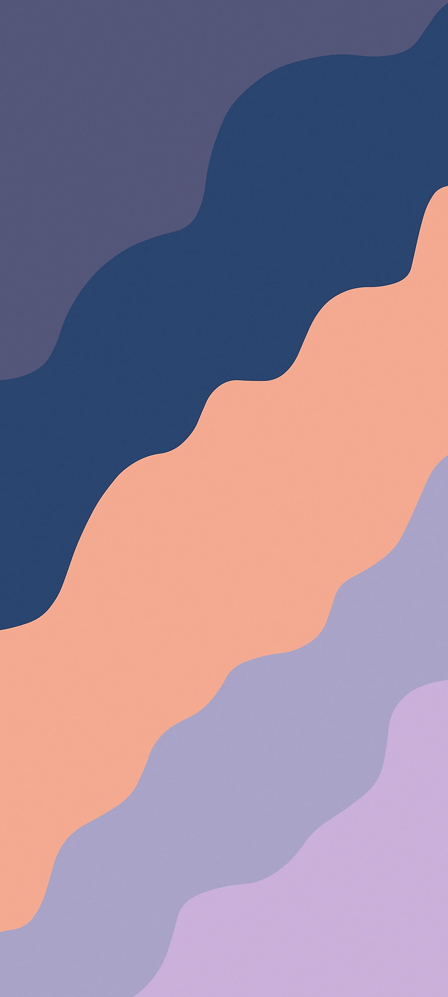 Minimalist Abstract Wave Design with Soft Pastel Color Blocks and Smooth Curves HD phone wallpaper