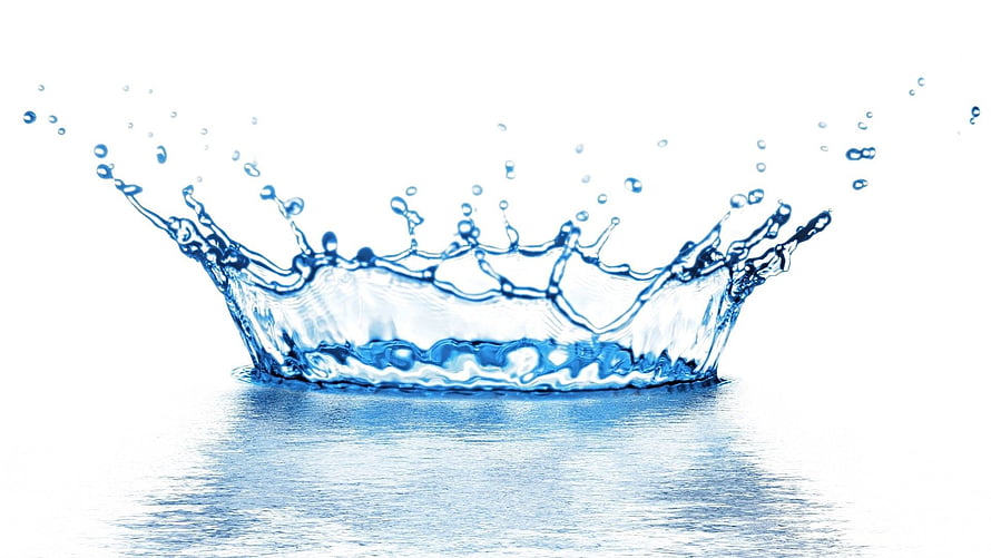 Blue Water Splash Crown on White Background HD wallpaper