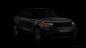 Range Rover Velar SUV in Dark Matte Finish with Dramatic Studio Lighting HD wallpaper