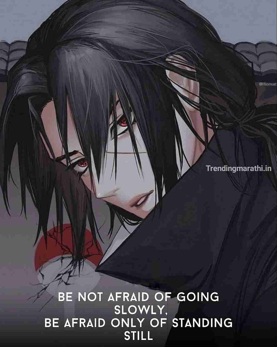 Dark Anime Character with Red Eyes and Black Hair in Dramatic Illustration HD phone wallpaper