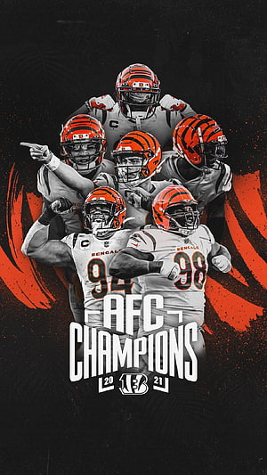 Cincinnati Bengals AFC Champions 2021 Team Celebration Poster HD phone wallpaper