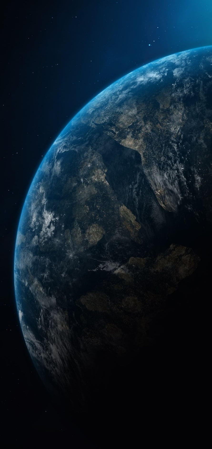 Earth From Space At Night With City Lights And Atmospheric Glow HD phone wallpaper