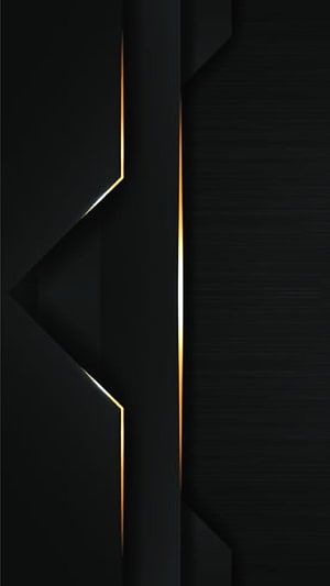 Sleek Black and Gold Geometric Abstract Pattern with Sharp Angular Lines HD phone wallpaper