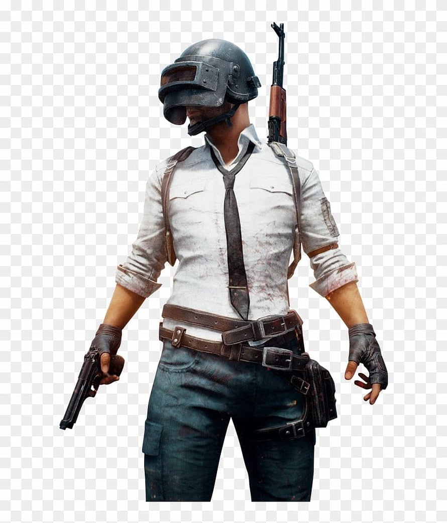 PUBG Mobile Soldier Character with Helmet and Weapons on Transparent Background HD phone wallpaper