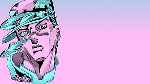 Jolyne Cujoh from Jojo's Bizarre Adventure Part 7 in Stylized Pastel Illustration HD wallpaper
