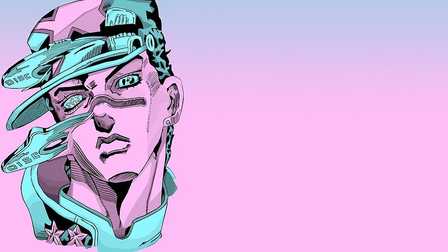 Jolyne Cujoh from Jojo's Bizarre Adventure Part 7 in Stylized Pastel Illustration HD wallpaper