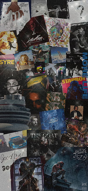 Hip Hop Album Cover Collage Featuring Lil Trax, Polo G, and Starboy Artwork HD phone wallpaper