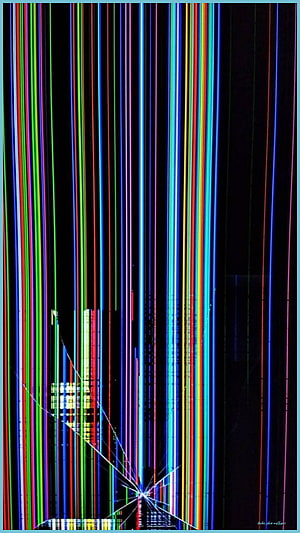 Abstract Digital Glitch Art with Vertical Neon Light Streaks on Black Background HD phone wallpaper