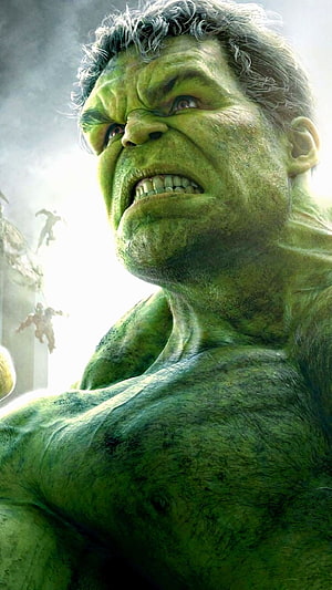 Hulk Close-Up Portrait From The Avengers Franchise HD phone wallpaper
