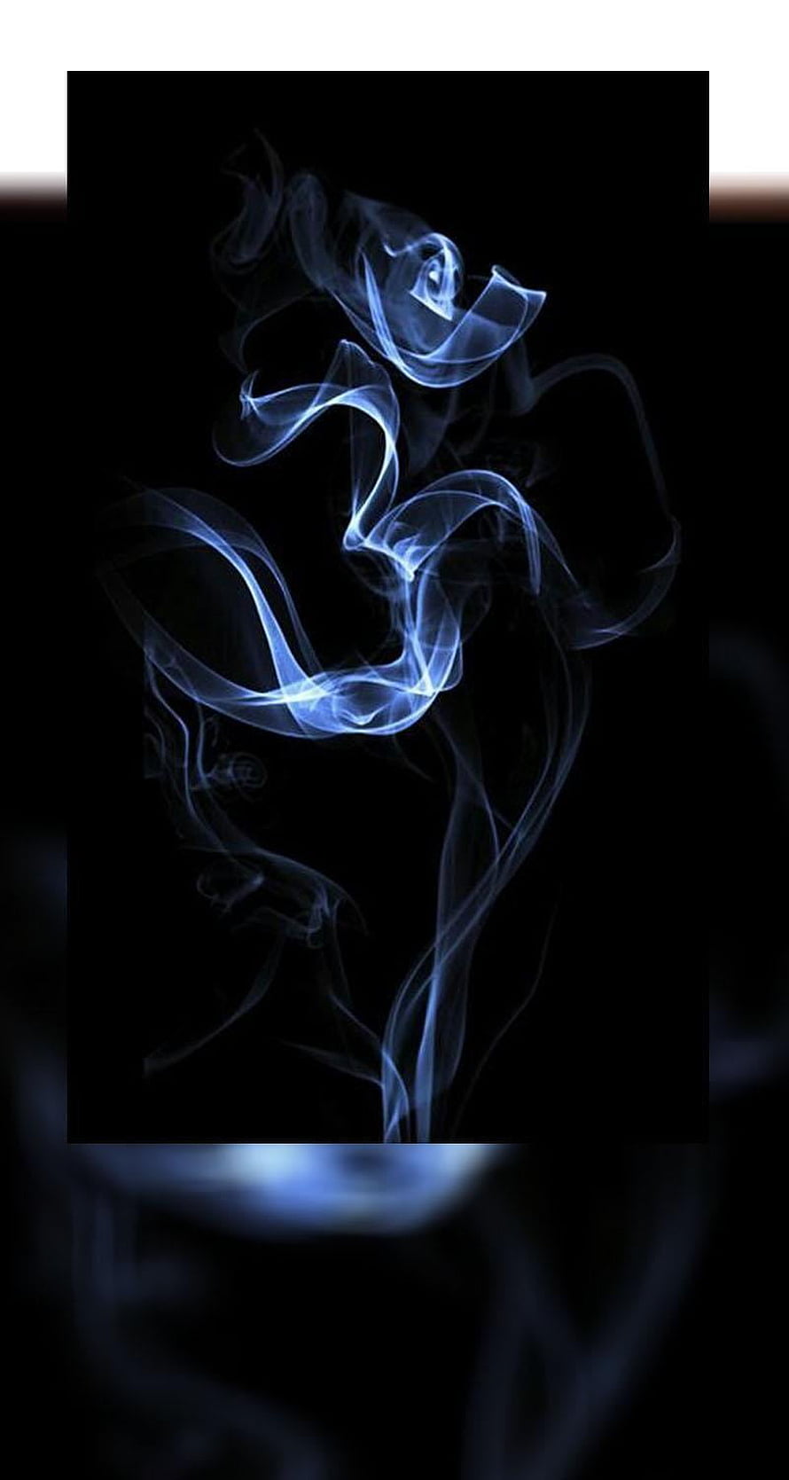 Ethereal Blue Smoke Swirls Forming Abstract Shapes on Black Background HD phone wallpaper