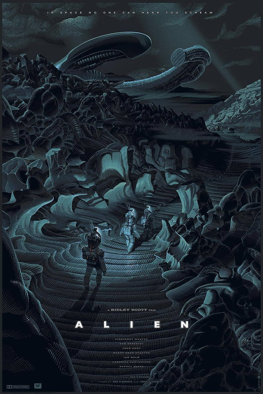 Alien 1979 Alternative Movie Poster by Laurent Durieux with Dark Sci-Fi Illustration HD phone wallpaper