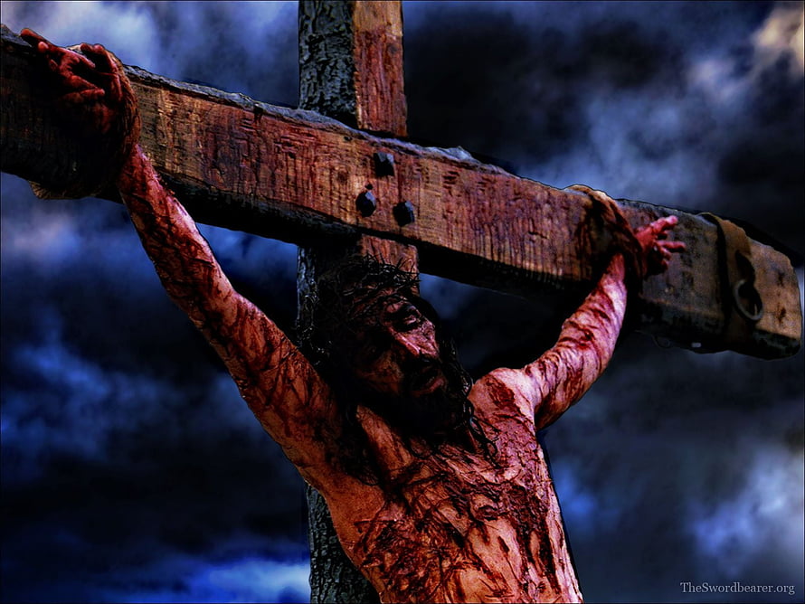 Jesus Christ Carrying the Cross on the Way to Calvary HD wallpaper