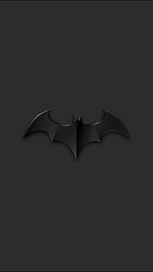 Batman Symbol Minimalist Dark Emblem with Metallic Finish on Black Background, Batman Symbol & Background ideas. batman symbol, batman, batman , Batman Symbol HD phone wallpaper