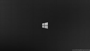 Windows 10 Minimalist Black Desktop Background with Centered Logo HD wallpaper