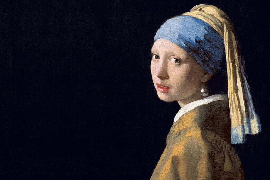 Girl with a Pearl Earring by Johannes Vermeer Classic Dutch Portrait Painting HD wallpaper