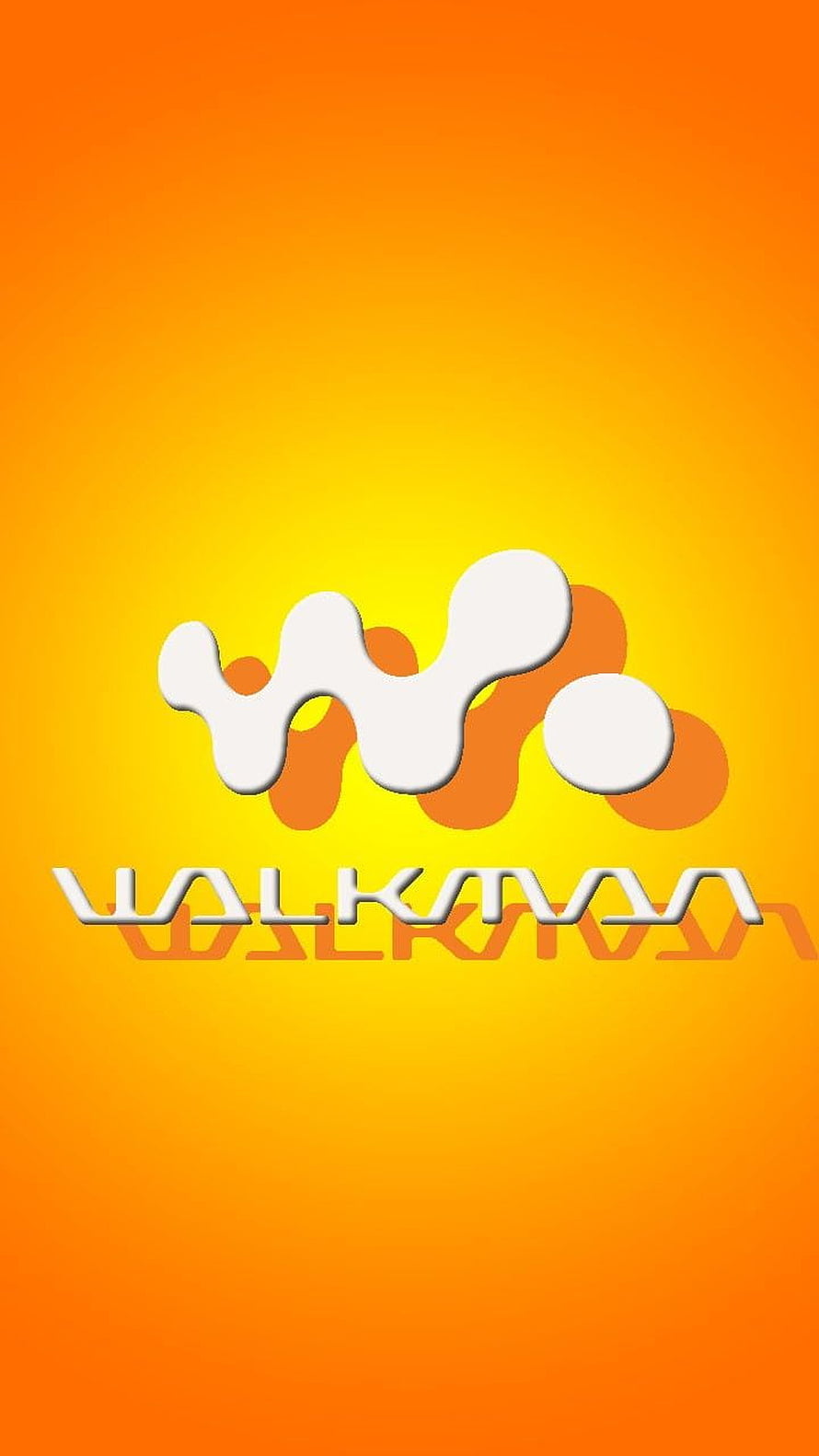 Sony Walkman Orange Gradient Logo Wallpaper HD phone wallpaper