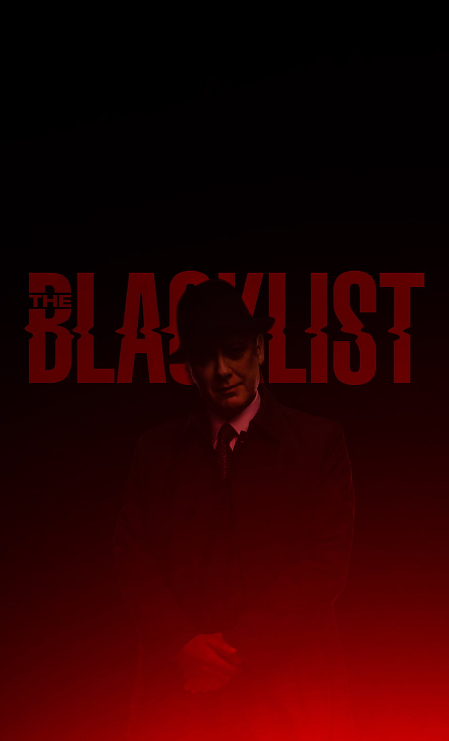 Raymond Reddington from The Blacklist in a dark red promotional poster HD phone wallpaper