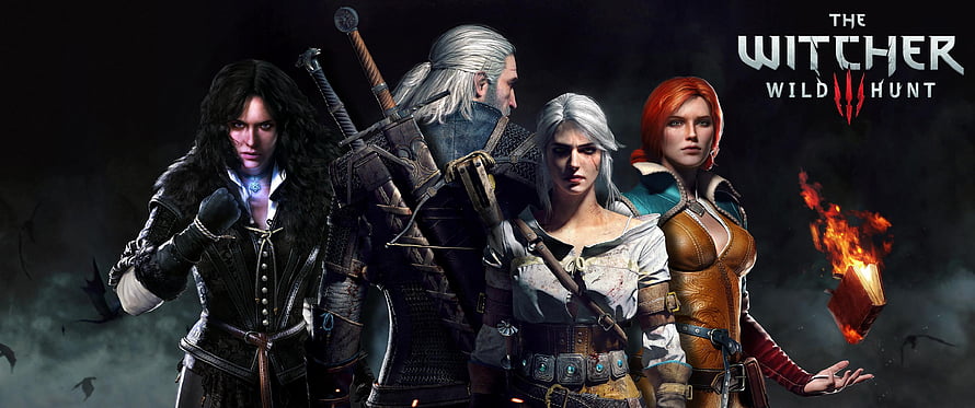 The Witcher 3 Wild Hunt Main Characters Geralt Ciri Triss Yennefer Fantasy Art HD wallpaper