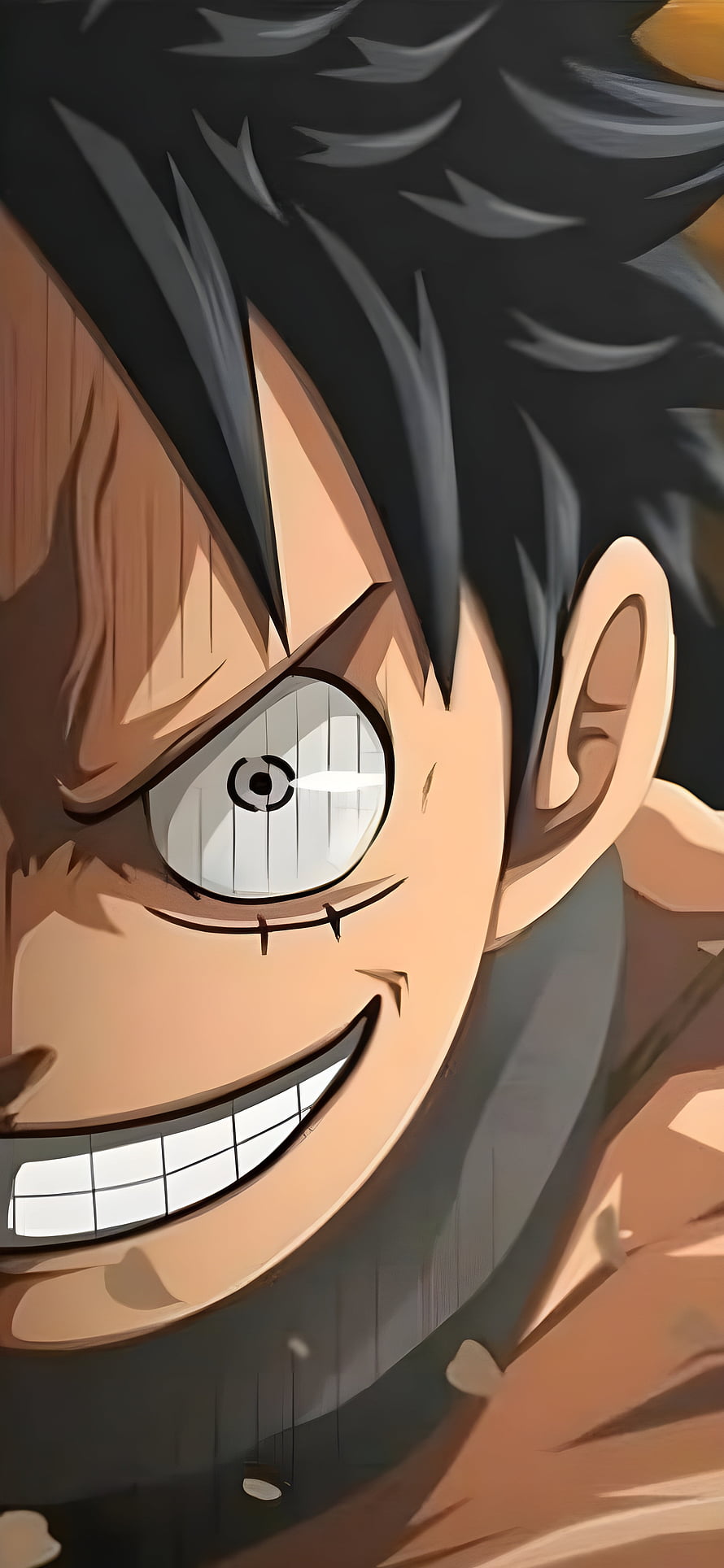 Monkey D. Luffy Intense Close-Up Portrait From One Piece Anime HD phone wallpaper