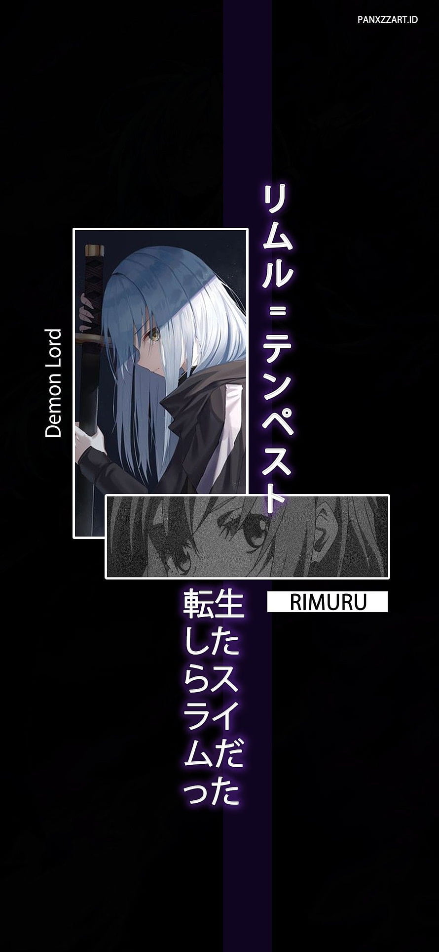 Rimuru Tempest Anime Character Portrait with Katana and Dark Aesthetic HD phone wallpaper