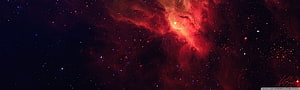 Vivid Red Nebula and Star Field in Deep Space HD wallpaper