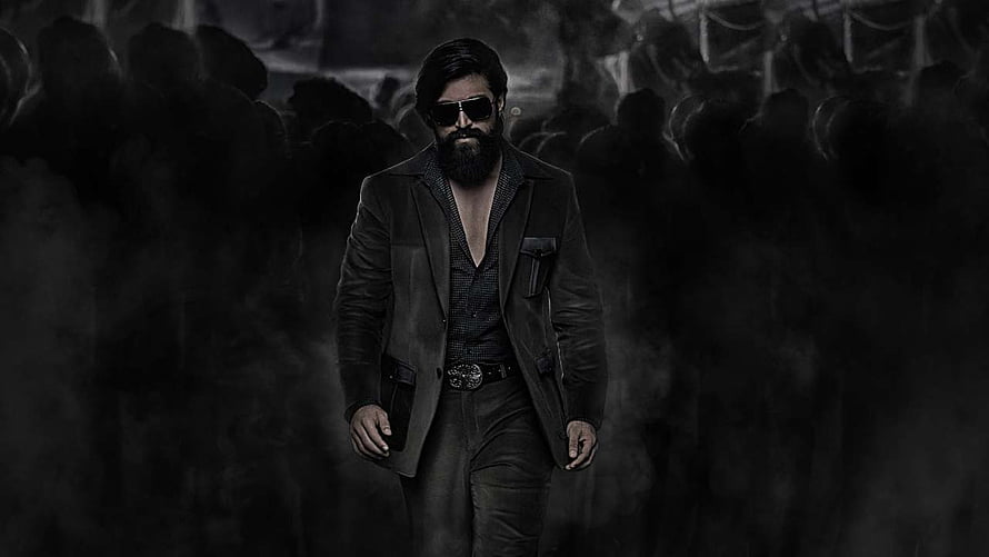 Yash as Rocky in KGF Chapter 2 Dark Cinematic Action Poster HD wallpaper