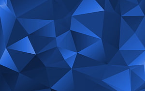 Deep Blue Low Poly Geometric Faceted Abstract Background HD wallpaper