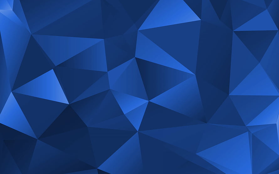 Deep Blue Low Poly Geometric Faceted Abstract Background HD wallpaper
