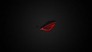 ASUS ROG Gaming Logo on Dark Carbon Fiber Texture HD wallpaper