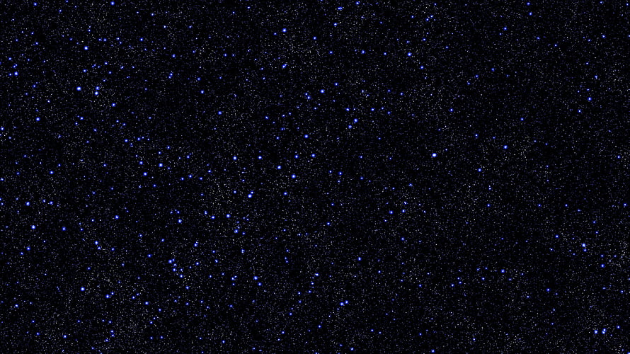 Deep Space Starfield with Scattered Blue and White Stars Against a Dark Cosmic Background HD wallpaper