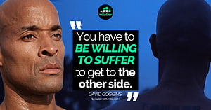 David Goggins Motivational Quote on Suffering and Determination HD wallpaper