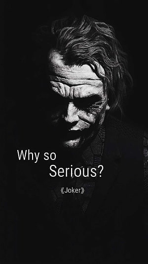 Joker Movie Poster Featuring Dark Monochrome Portrait and Iconic Quote HD phone wallpaper