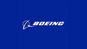 Boeing Corporate Logo on Deep Blue Background HD wallpaper