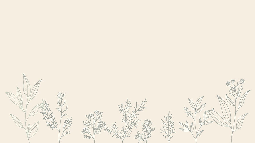 Minimalist Botanical Line Art with Delicate Wildflowers on Cream Background HD wallpaper