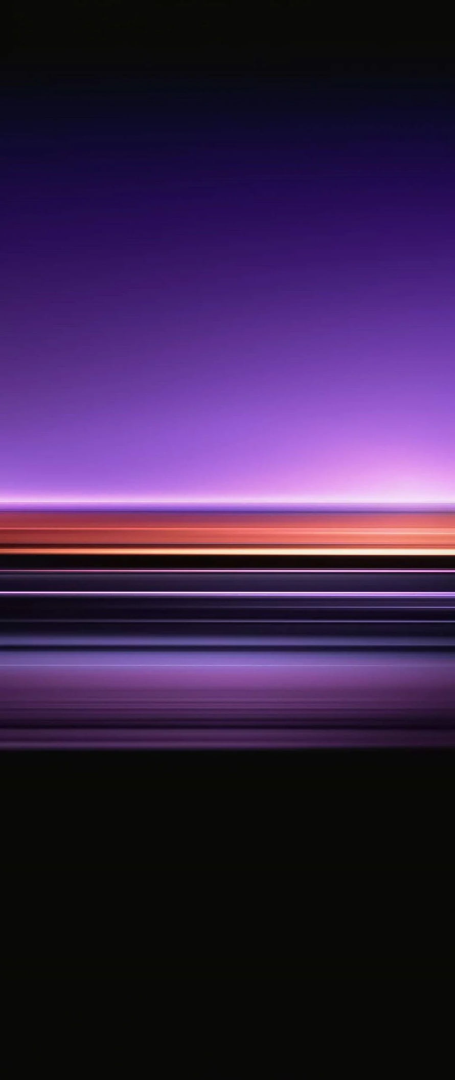 Sony Xperia 1 III Default Wallpaper with Purple Gradient and Horizontal Light Streaks HD phone wallpaper