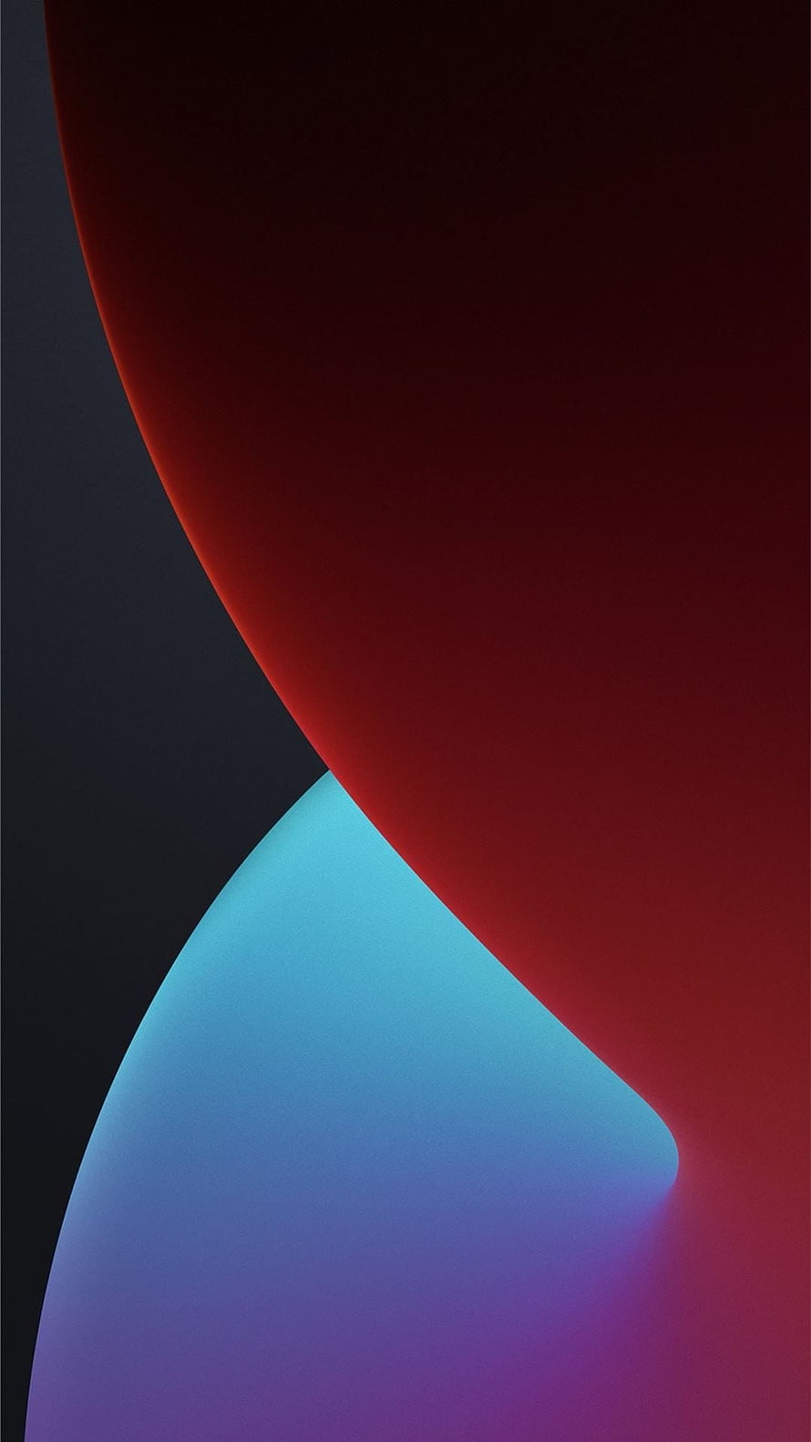 Abstract Geometric Gradient Wallpaper with Red and Blue Curves on Dark Background HD phone wallpaper