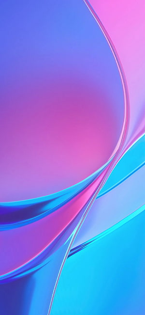 Vibrant Abstract Gradient with Flowing Curves in Pink, Purple, and Cyan HD phone wallpaper