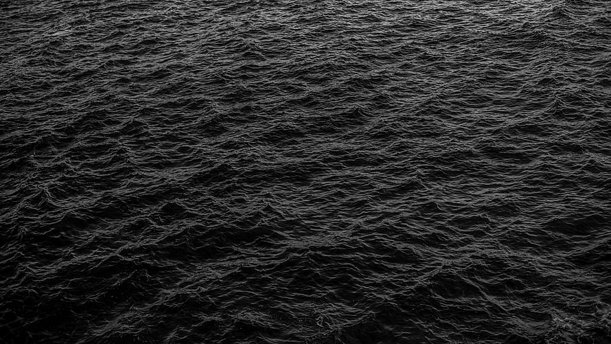 Dark Ocean Surface With Churning Black Waves And Deep Water Texture HD wallpaper