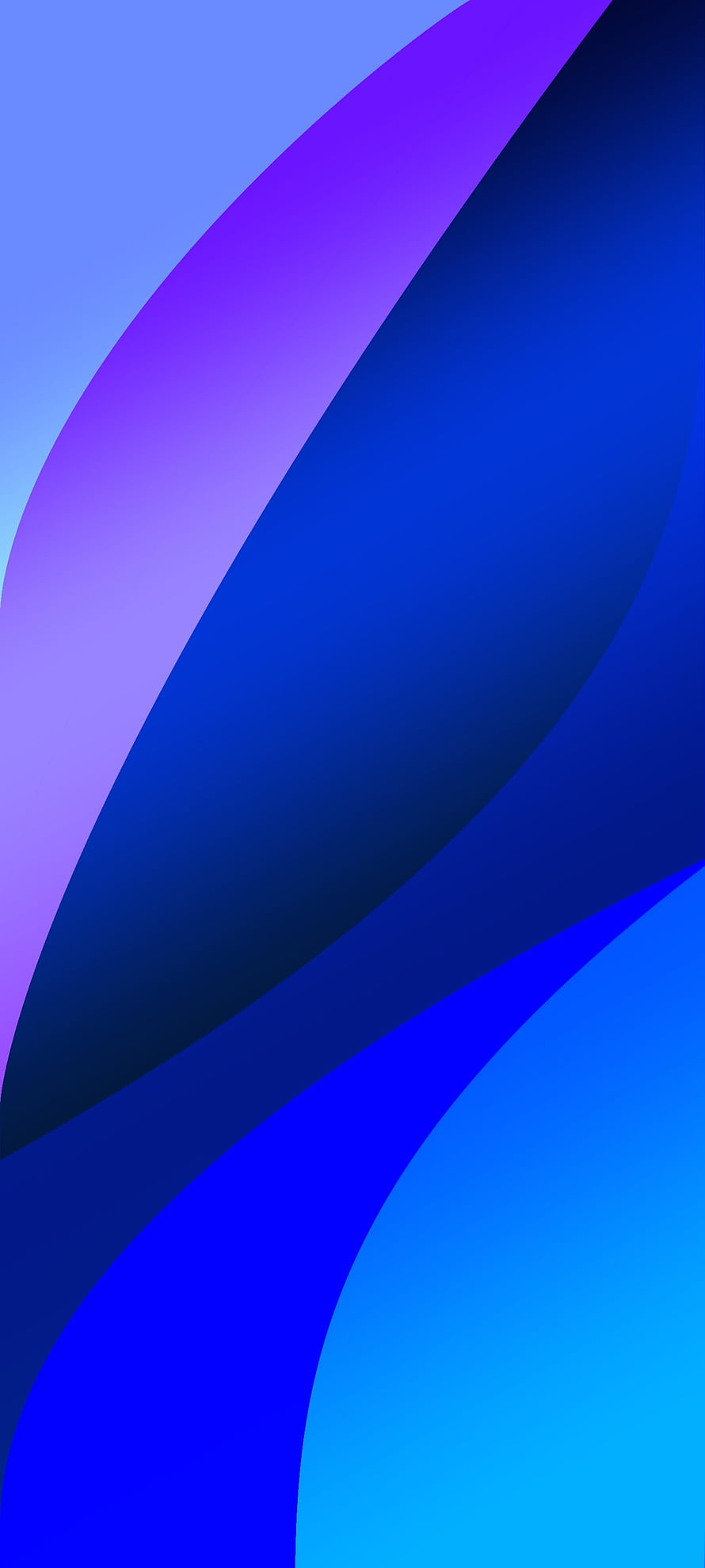 Abstract Blue and Purple Gradient Curves Minimalist Digital Art Wallpaper HD phone wallpaper
