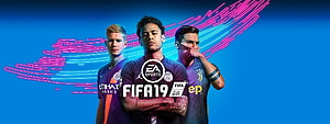 FIFA 19 Cover Art Featuring Neymar, De Bruyne, and Dybala in Club Kits HD wallpaper