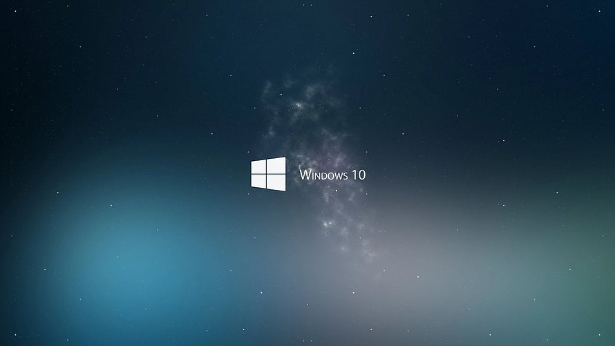 Windows 10 Default Wallpaper Featuring the Milky Way Galaxy and Starry Night Sky HD wallpaper