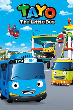 Tayo The Little Bus Animated Poster Featuring Blue Bus 120 and Friends HD phone wallpaper